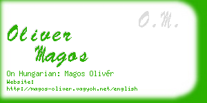 oliver magos business card
